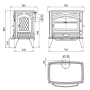 Чугунная печь Dovre 760 WD